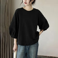 Women's Casual Retro Round Neck Women's Clothing Office Lady Fashion New Arrival Trendy Comfortable
